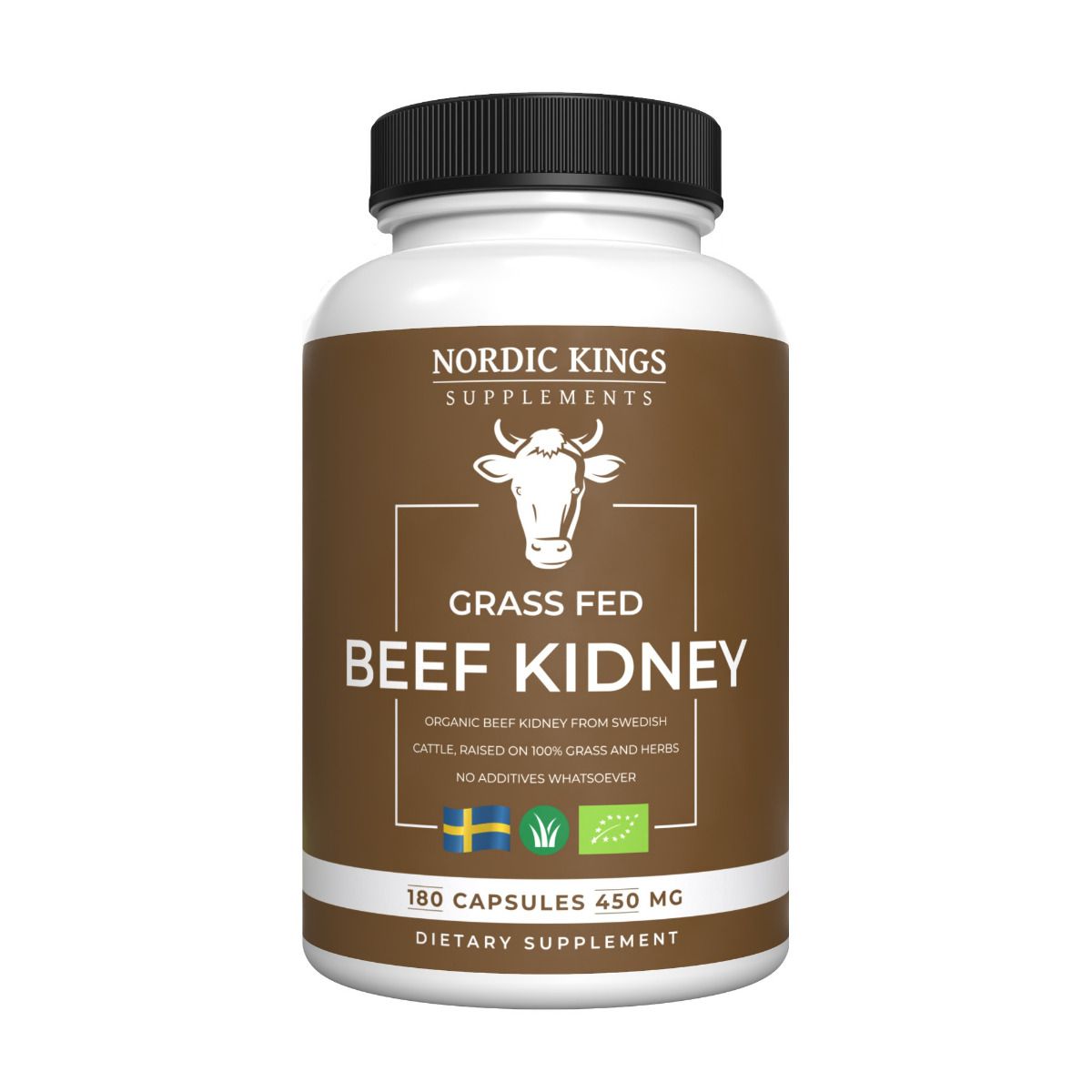 Organic Beef Kidney - Grass Fed Rundernieren - 180 capsules Top Merken Winkel